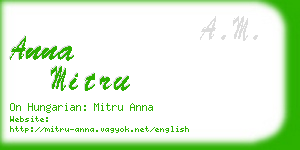 anna mitru business card